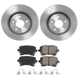 Audi Disc Brake Pad and Rotor Kit - Rear (300mm) (Xtra) (Ceramic) (EURO) 8K0698451G - Akebono Euro Ultra-Premium 4122338KIT